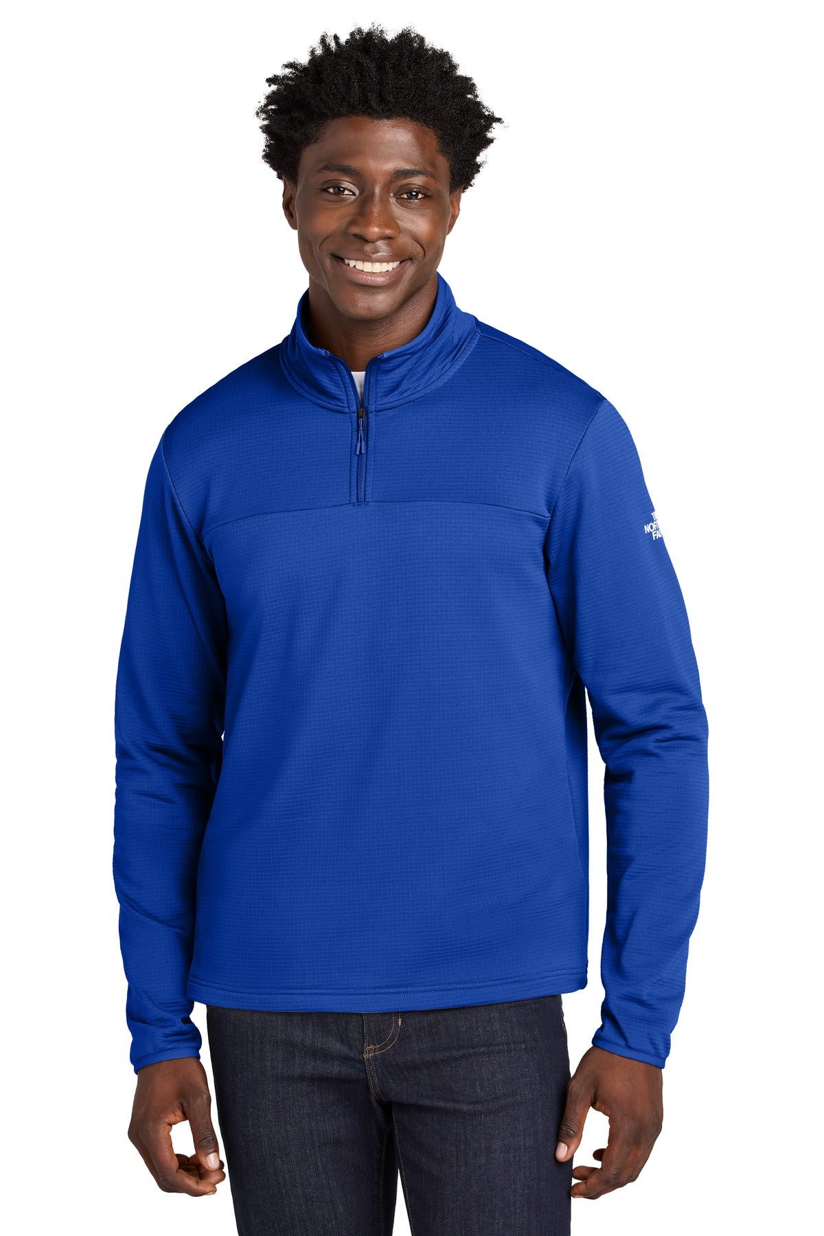 TNFBlue The North Face Aim 1/4-Zip Fleece NF0A8ENJ