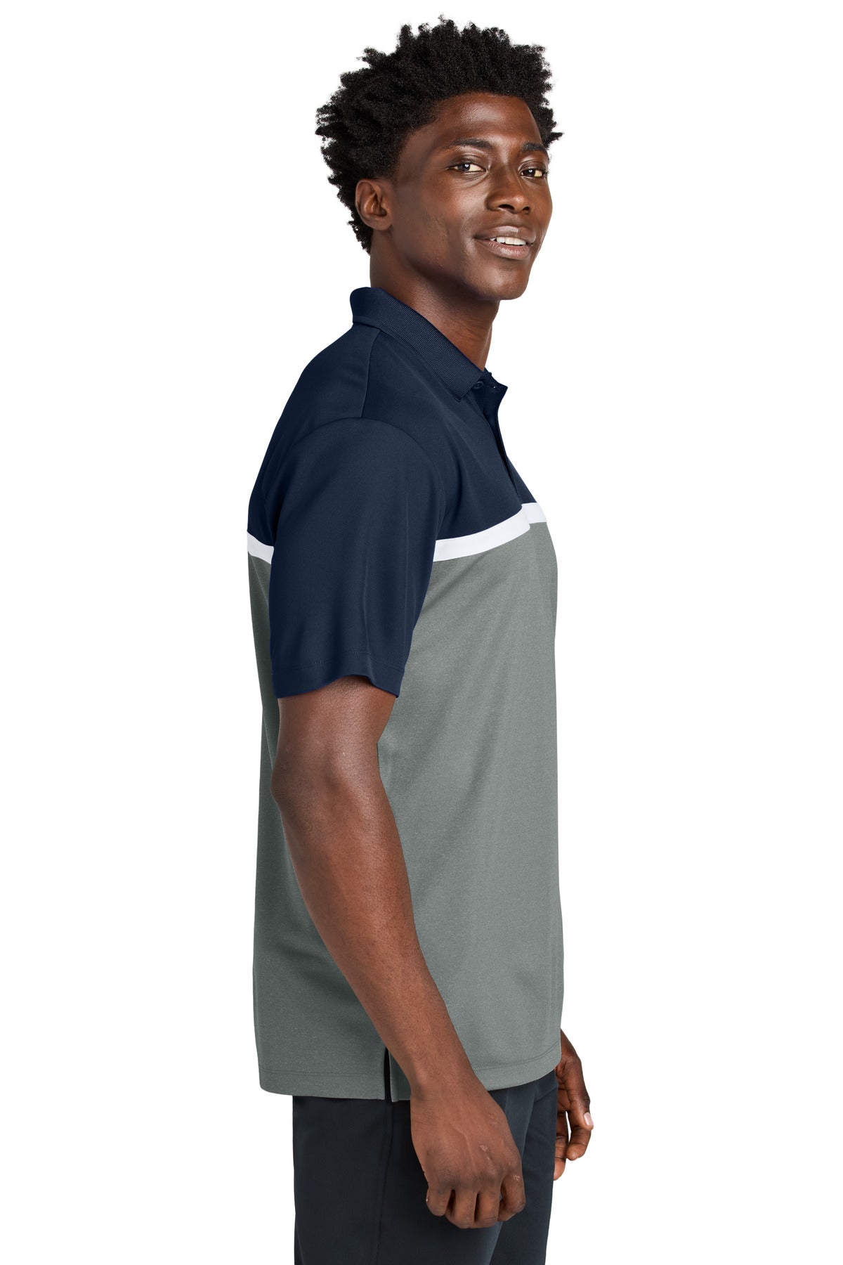TNv/GCcH/W Sport-Tek UV Micropique Colorblock Polo ST741