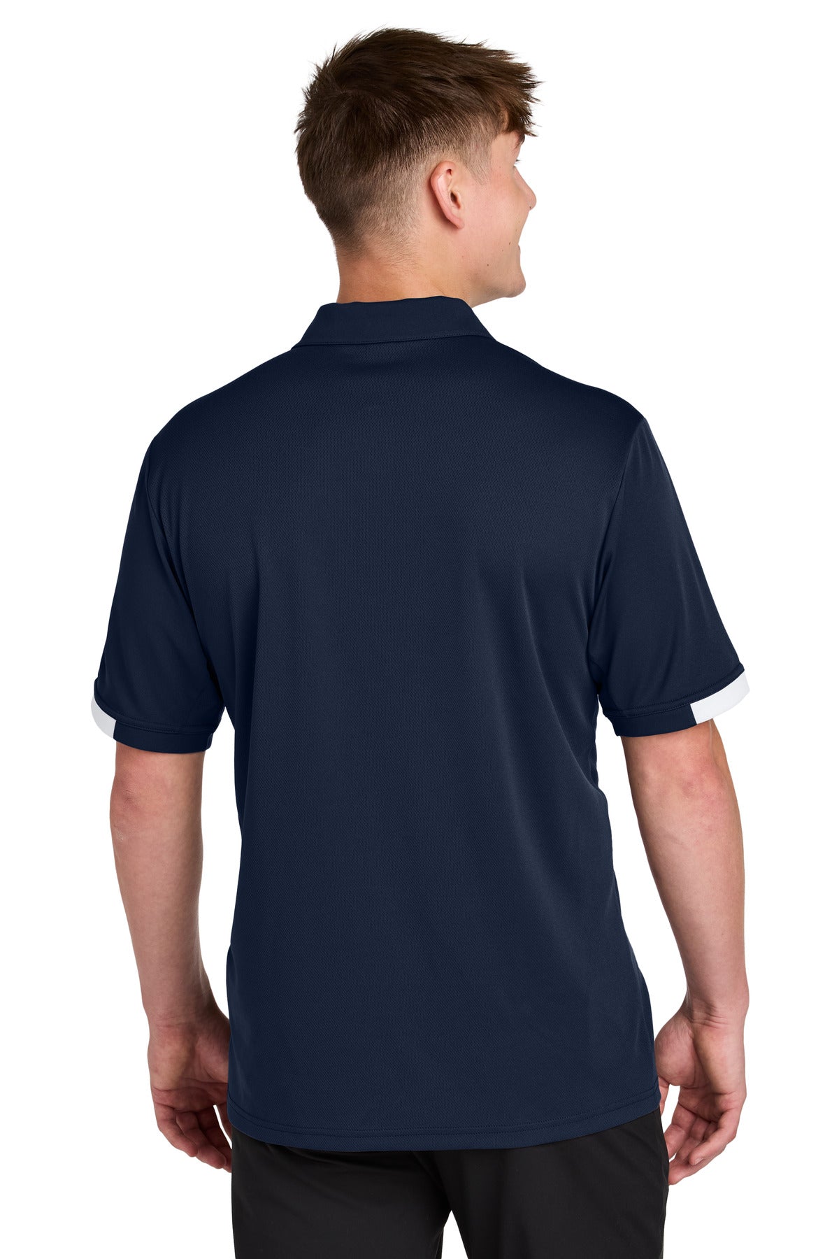 TrNv/White Sport-Tek Club Colorblock Polo ST444