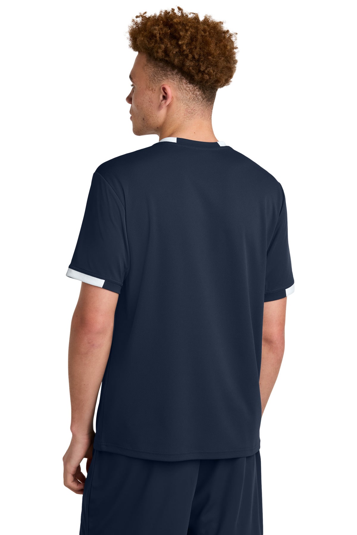 TrNv/White Sport-Tek Club Short Sleeve Crew ST440