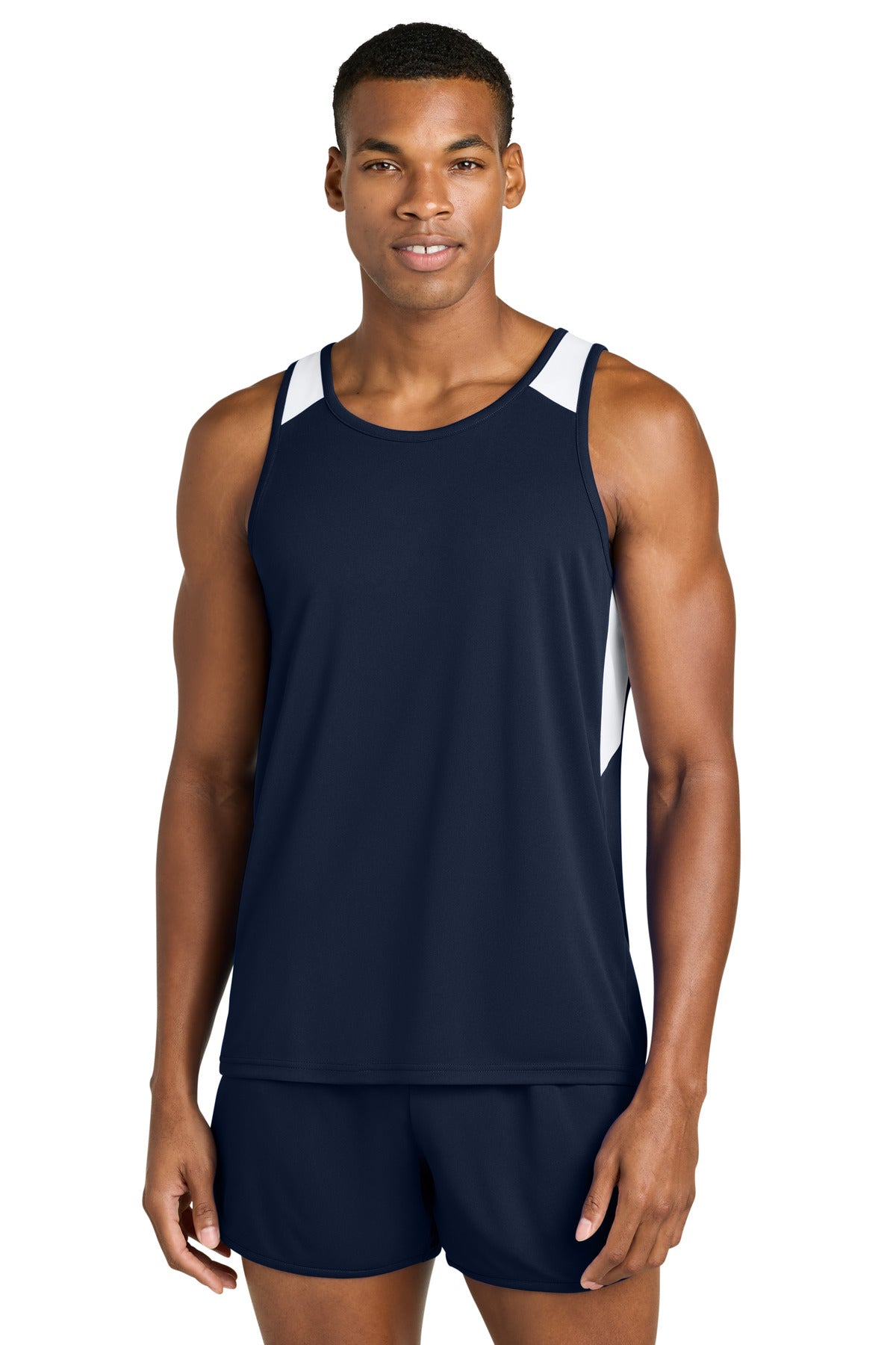 TrNv/White Sport-Tek Club Track Tank ST446