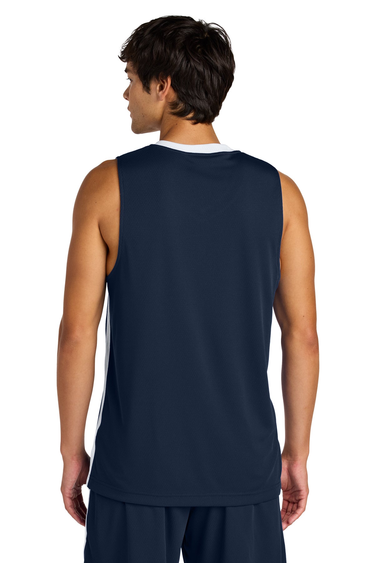 TrNv/White Sport-Tek Rival Basketball Rev Jersey ST900