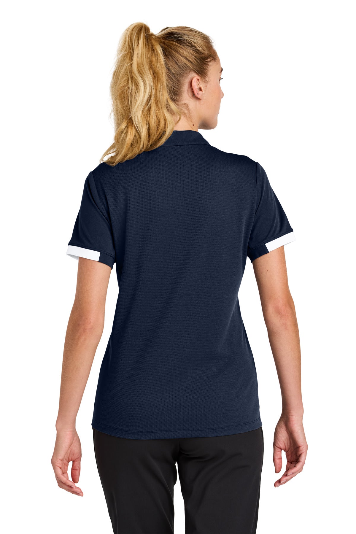 TrNv/White Sport-Tek Women's Club Colorblock Polo LST444