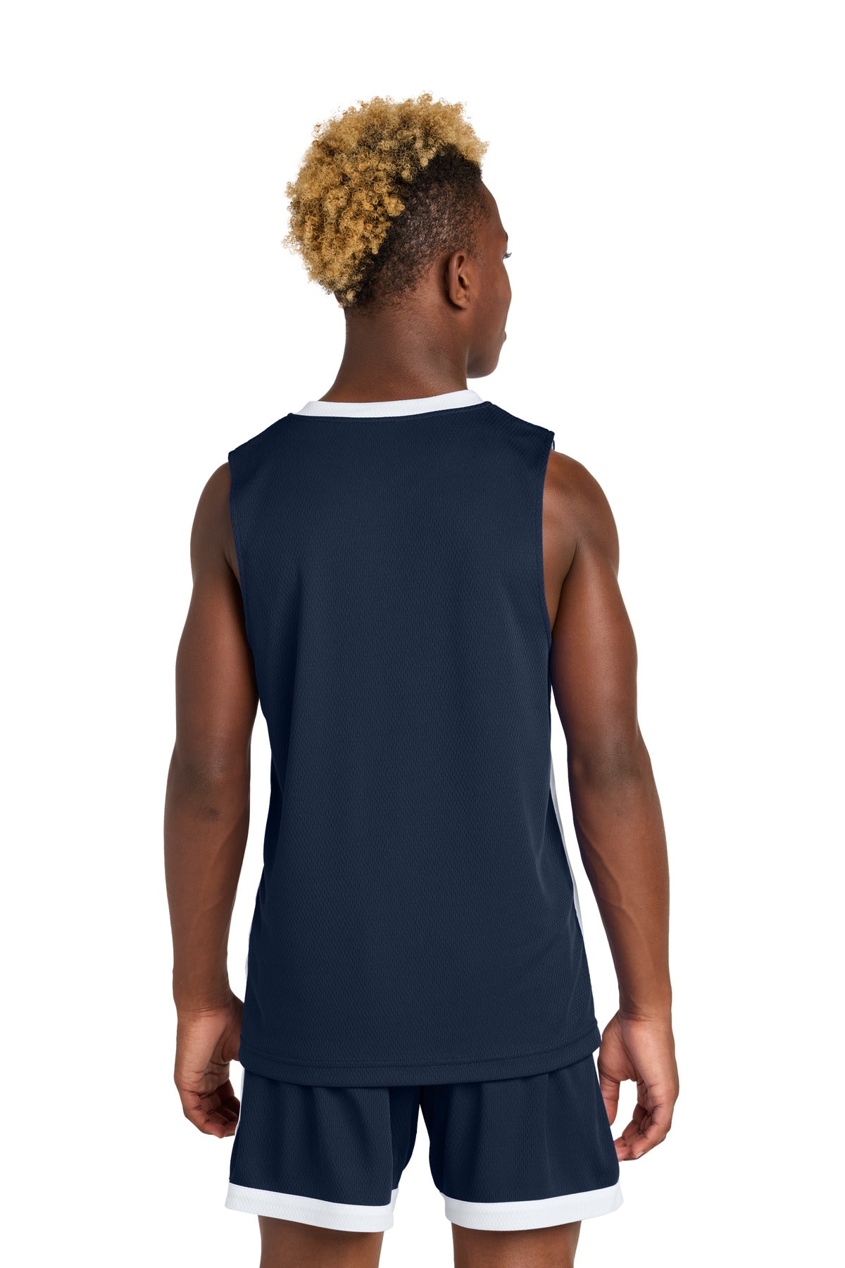 TrNv/White Sport-Tek Youth Rival Basketball Rev Jersey YST900