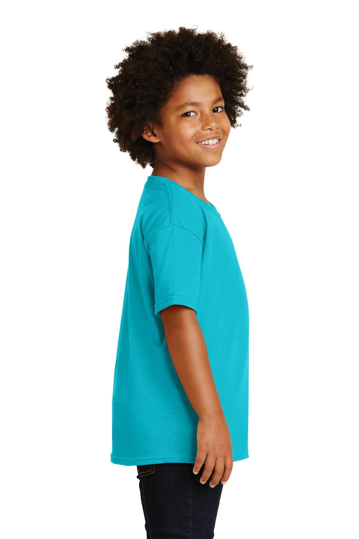 Tropical Blue Gildan - Youth Heavy Cotton 100% Cotton T-Shirt. 5000B