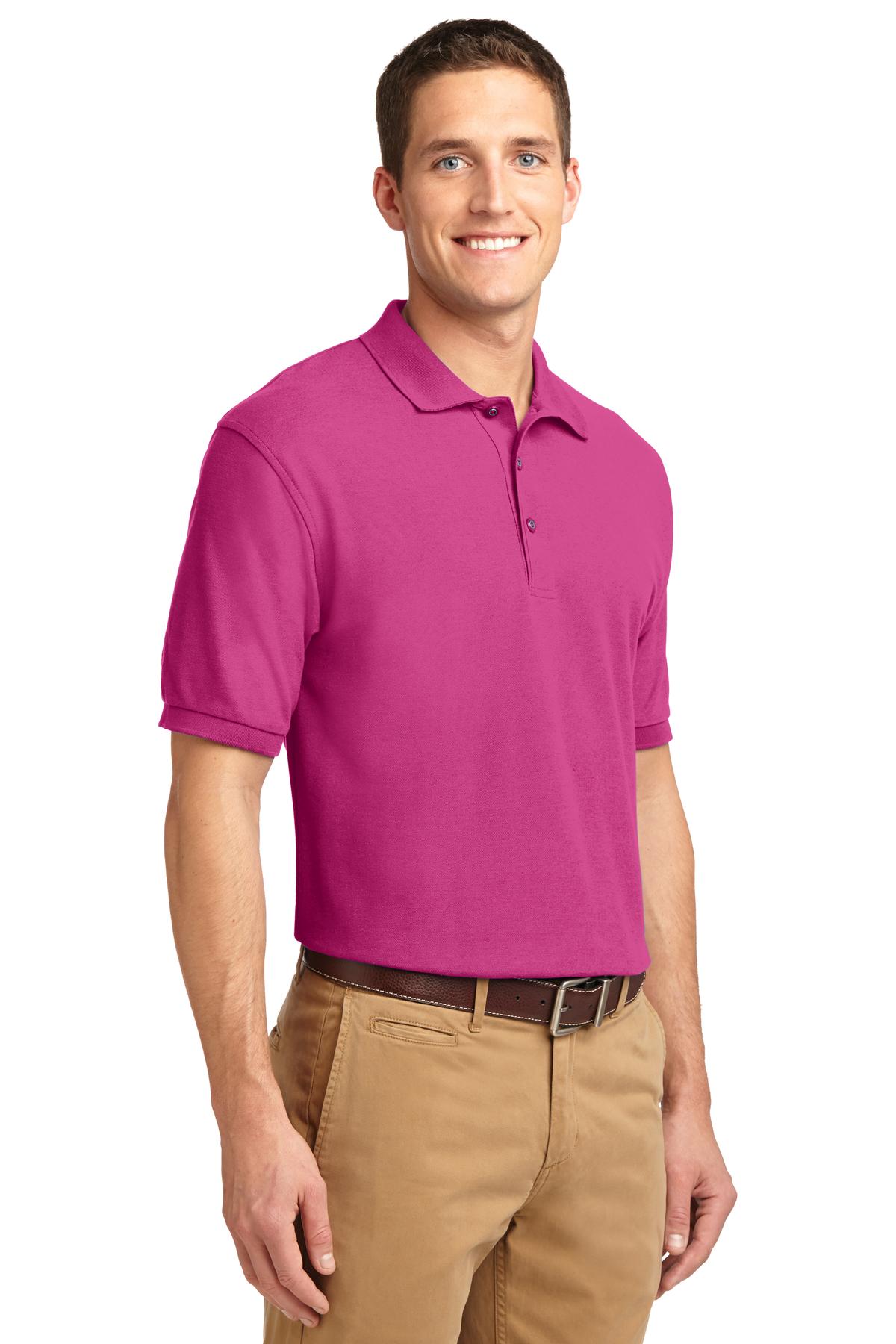Tropical Pink Port Authority Extended Size Silk Touch Polo K500ES