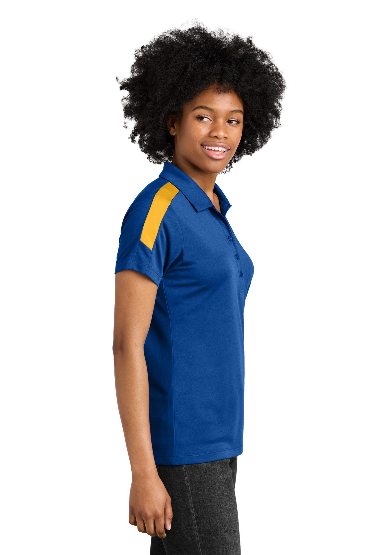 TRoy/Gold Sport-Tek Women's Competitor United Polo LST104