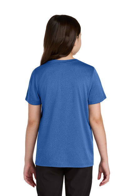 TRoyHthr Port & Co Youth Heather Performance Tee PC390Y