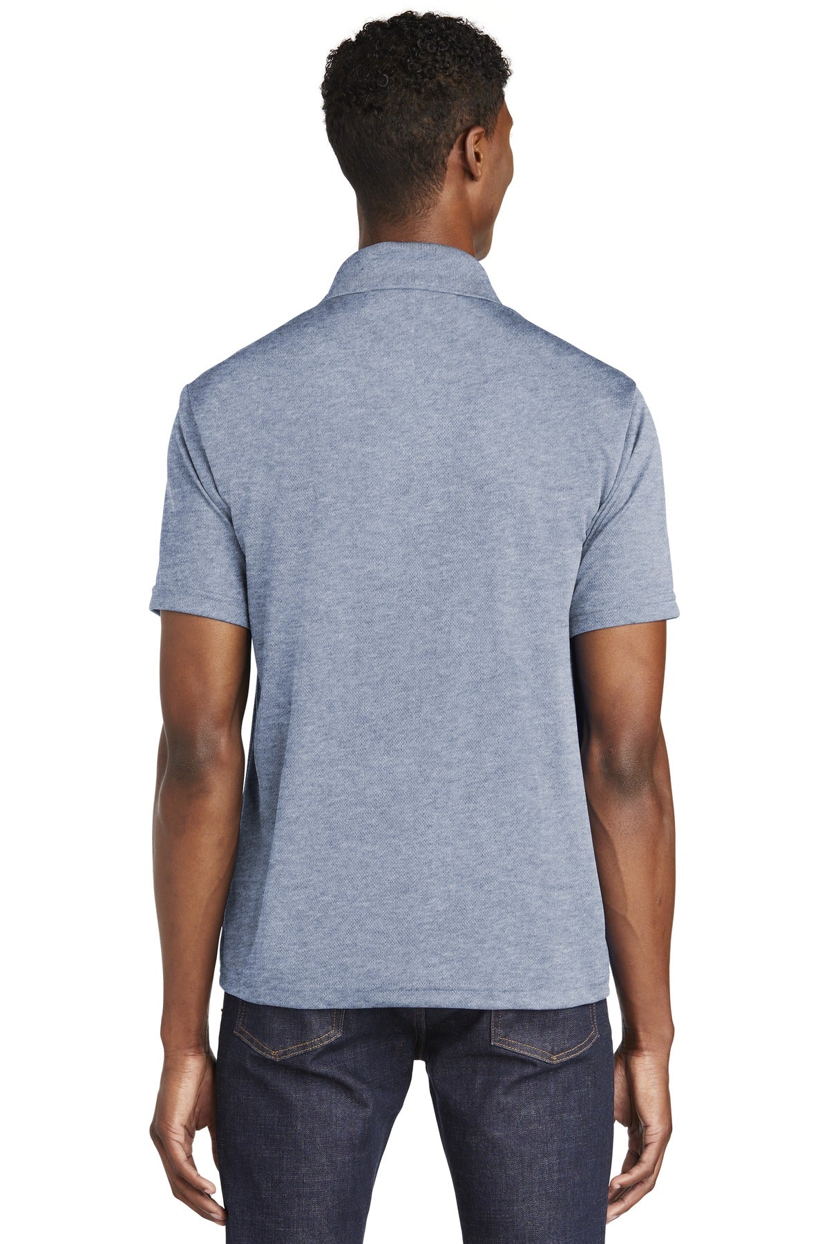True Navy Hthr Sport-Tek PosiCharge RacerMesh Polo. ST640