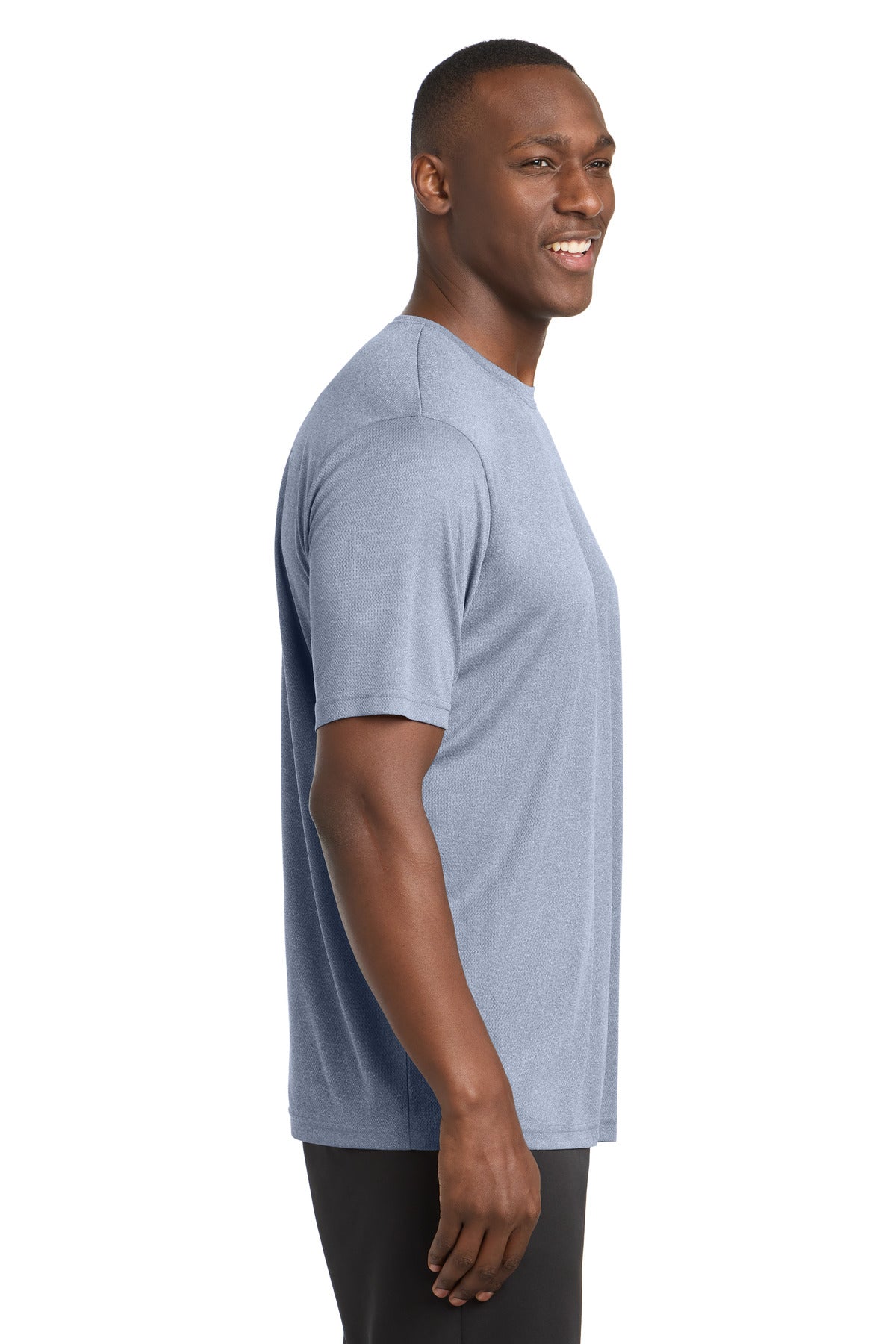 True Navy Hthr Sport-Tek PosiCharge RacerMesh Tee. ST340