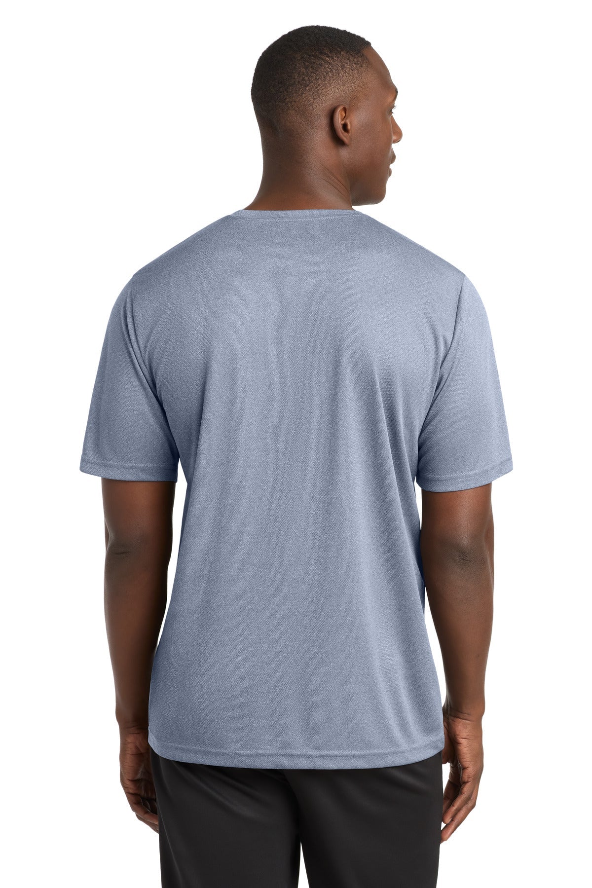 True Navy Hthr Sport-Tek PosiCharge RacerMesh Tee. ST340
