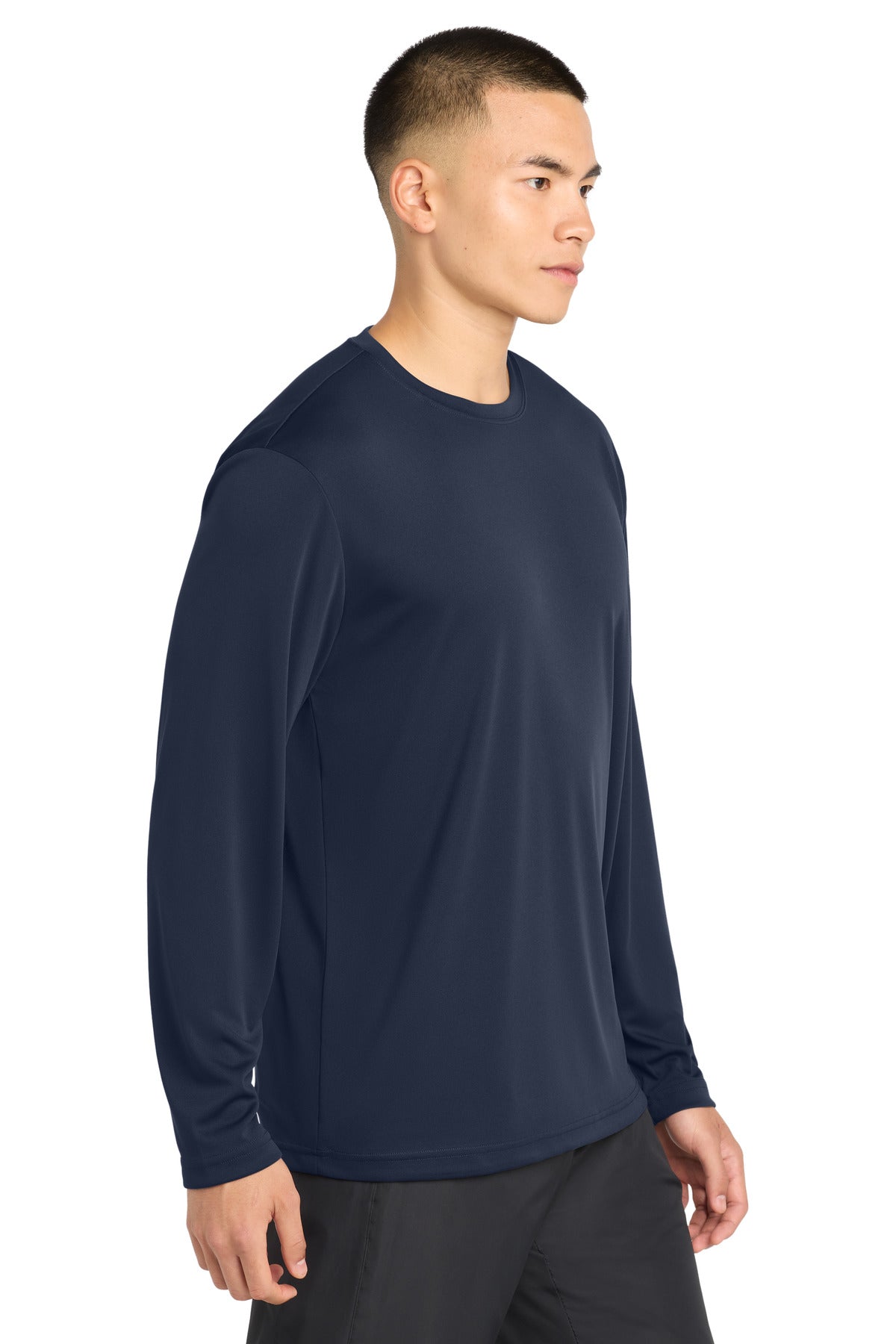 True Navy Sport-Tek Long Sleeve PosiCharge Competitor Tee. ST350LS