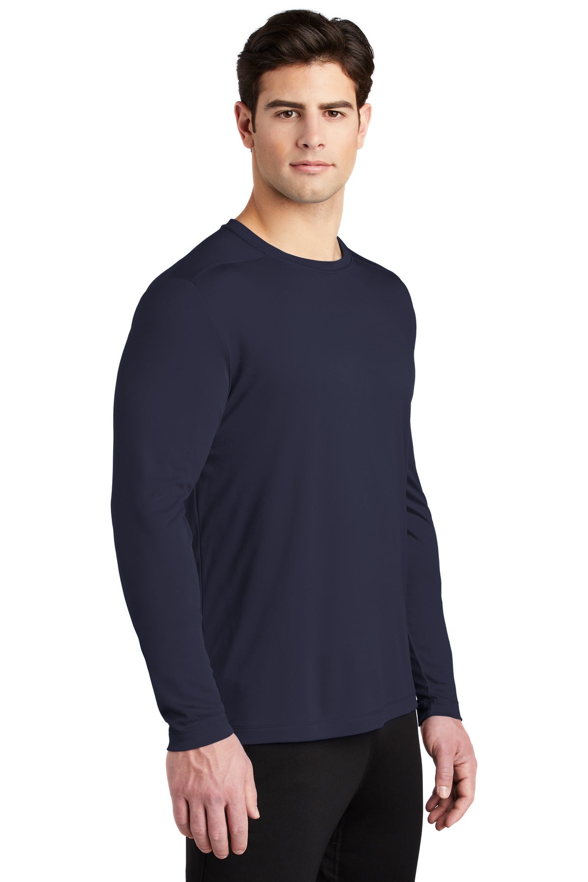 True Navy Sport-Tek Posi-UV Pro Long Sleeve Tee. ST420LS