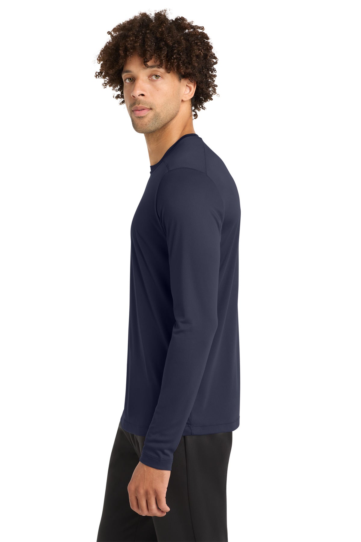 True Navy Sport-Tek Posi-UV Pro Long Sleeve Tee. ST420LS