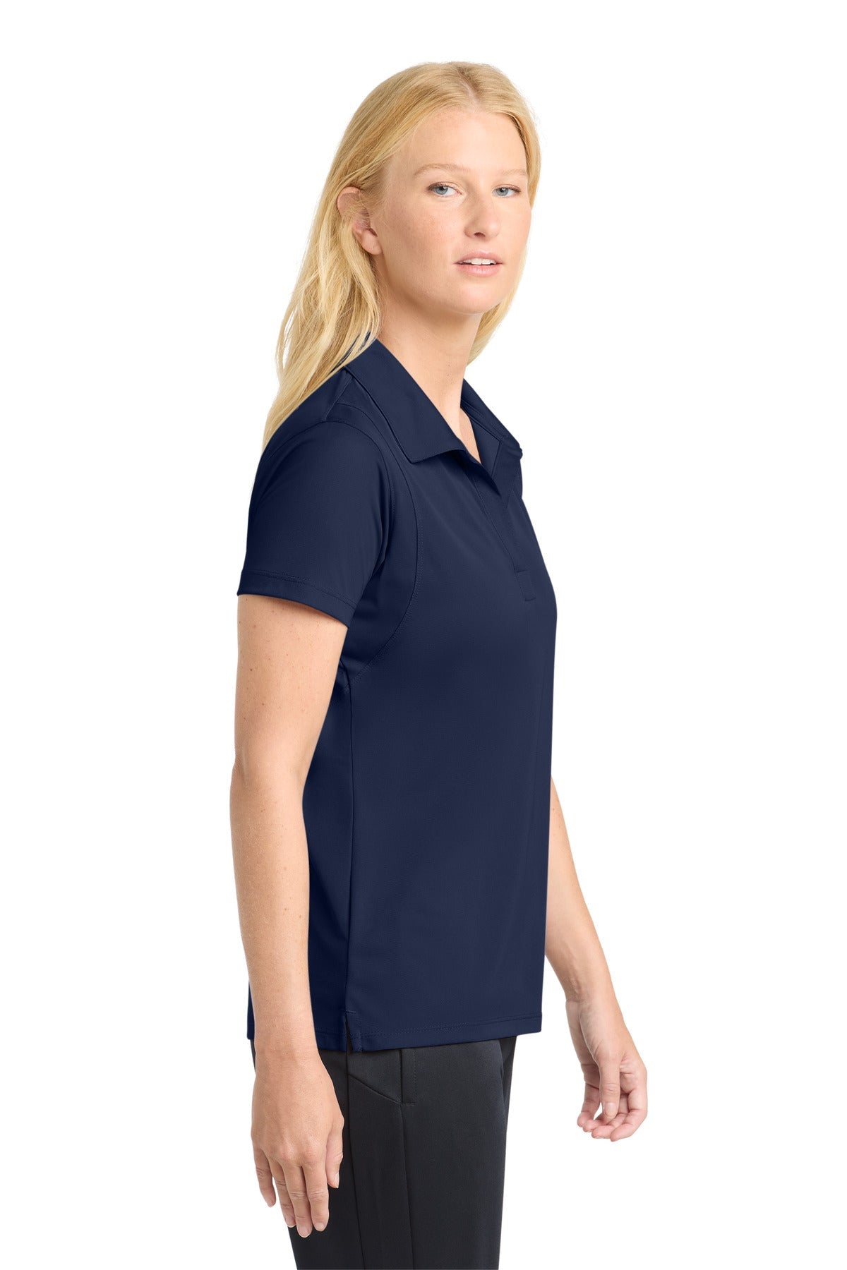 True Navy Sport-Tek Women's Micropique Sport-Wick Polo. LST650