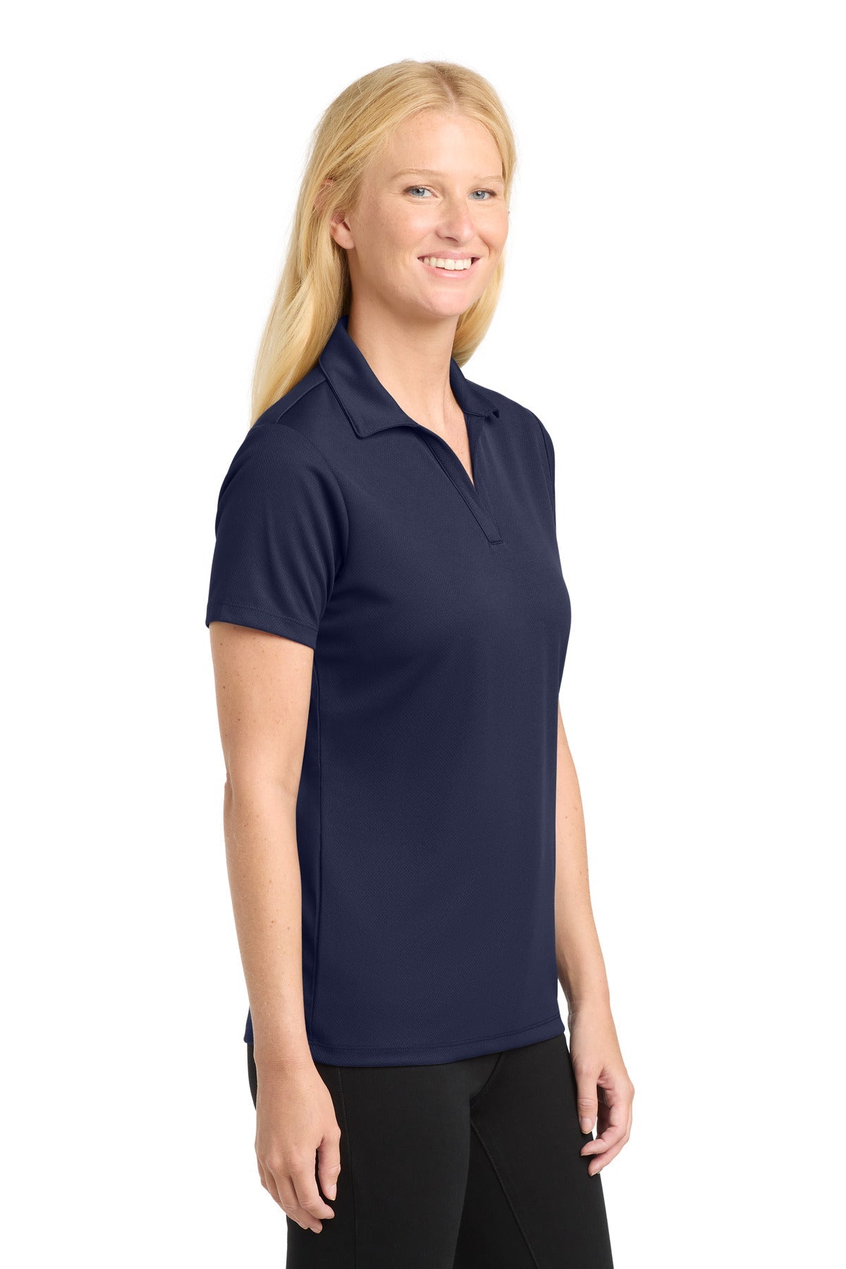 True Navy Sport-Tek Women's PosiCharge RacerMesh Polo. LST640