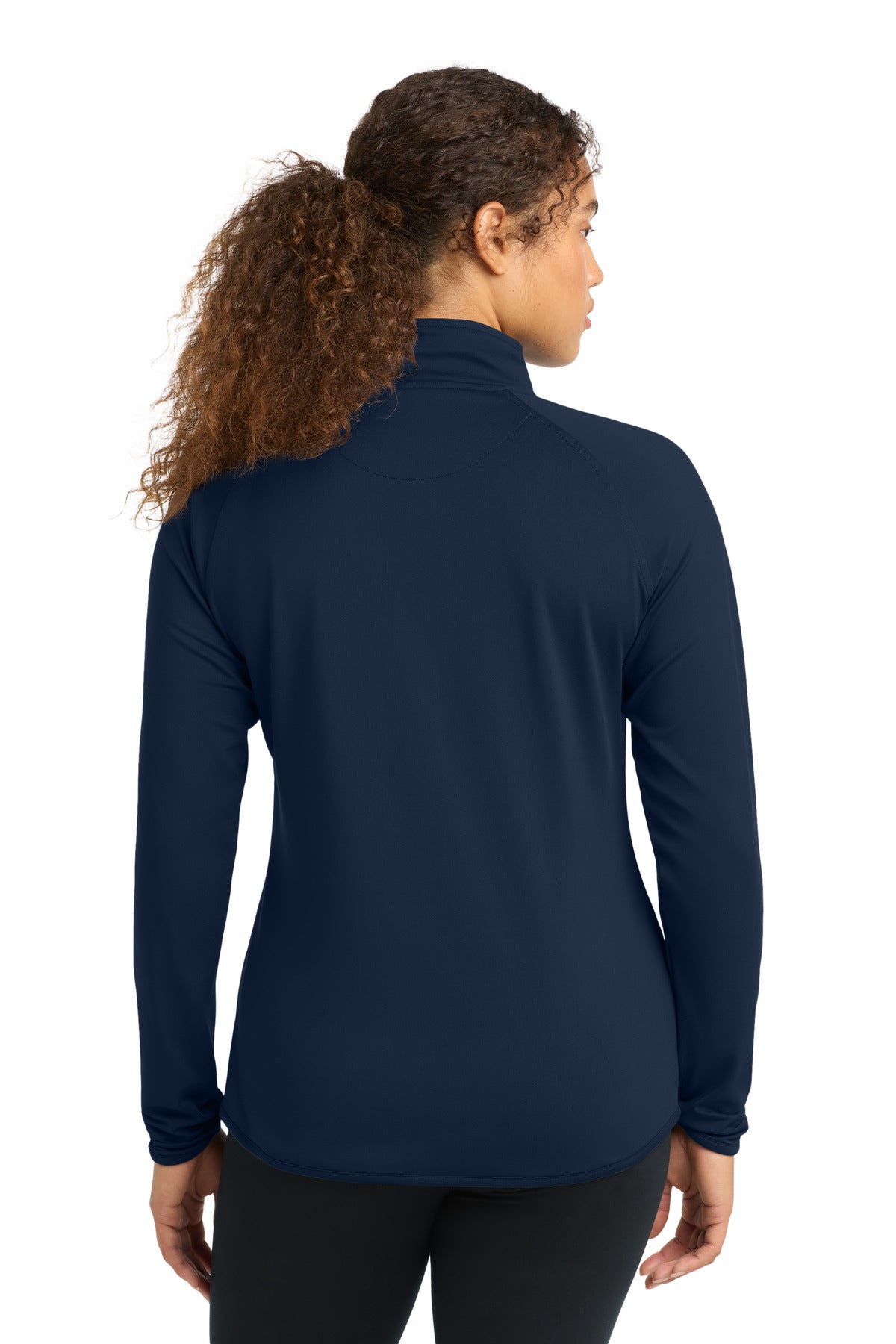 True Navy Sport-Tek Women's Sport-Wick Stretch 1/4-Zip Pullover. LST850