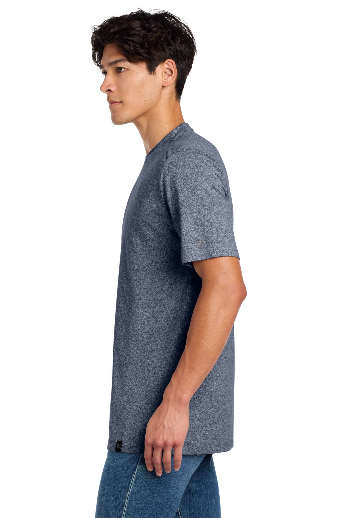 True Navy Twst New Era Heritage Blend Crew Tee. NEA100
