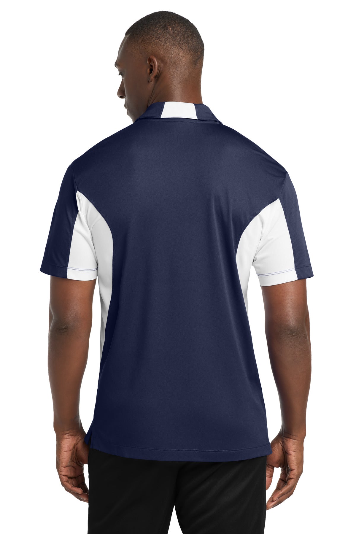 True Navy/Whit Sport-Tek Side Blocked Micropique Sport-Wick Polo. ST655