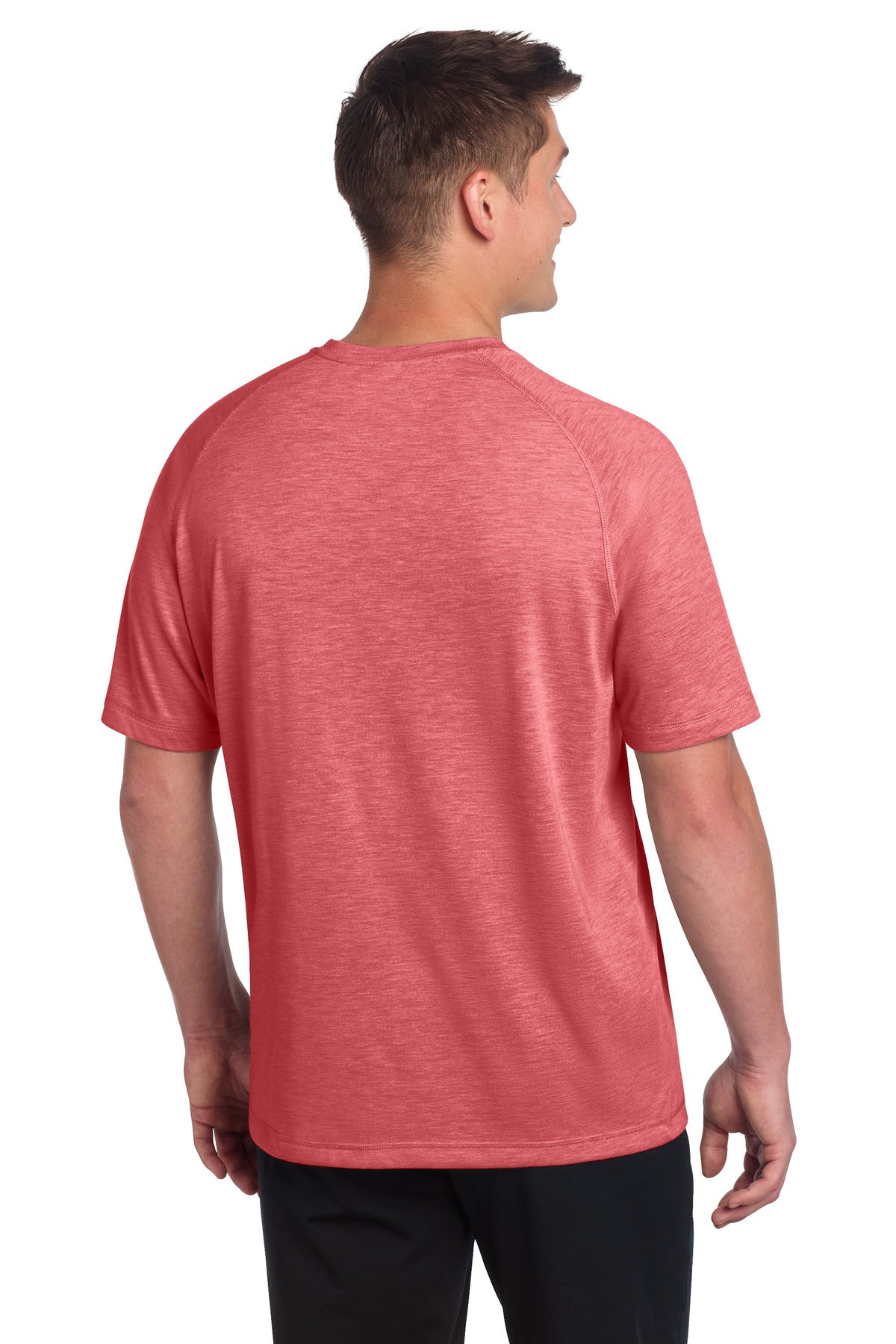 True Red Hthr Sport-Tek PosiCharge Tri-Blend Wicking Raglan Tee. ST400