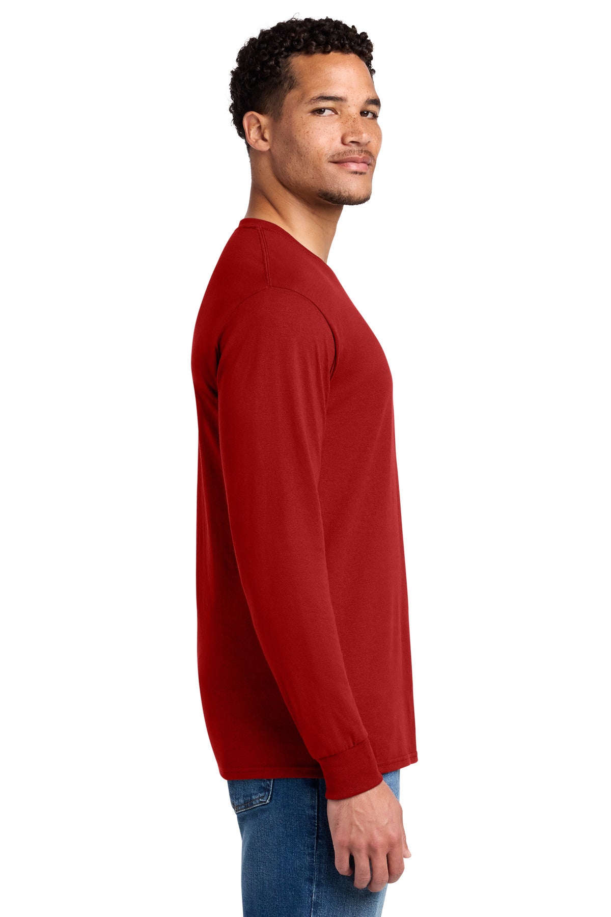 True Red Jerzees - Dri-Power 50/50 Cotton/Poly Long Sleeve T-Shirt. 29LS