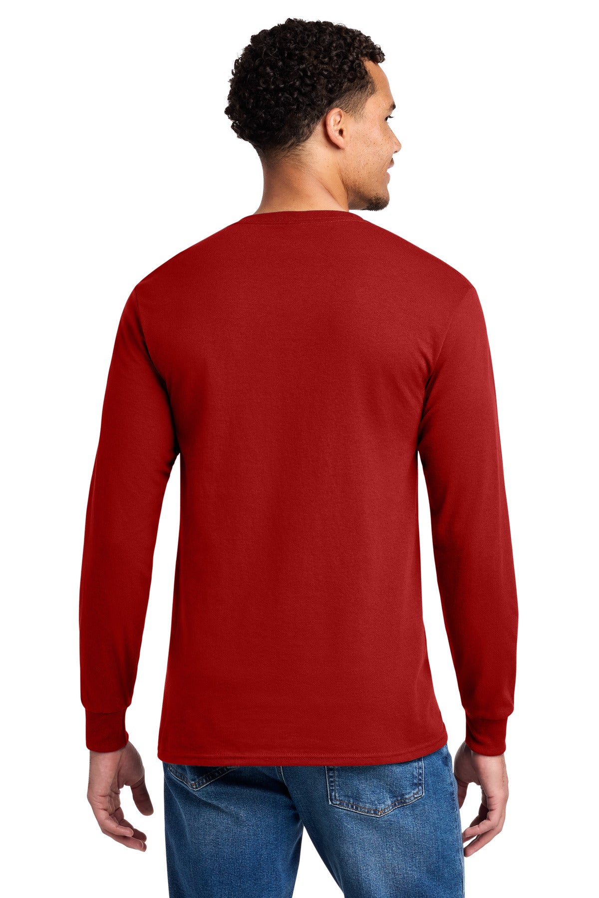 True Red Jerzees - Dri-Power 50/50 Cotton/Poly Long Sleeve T-Shirt. 29LS