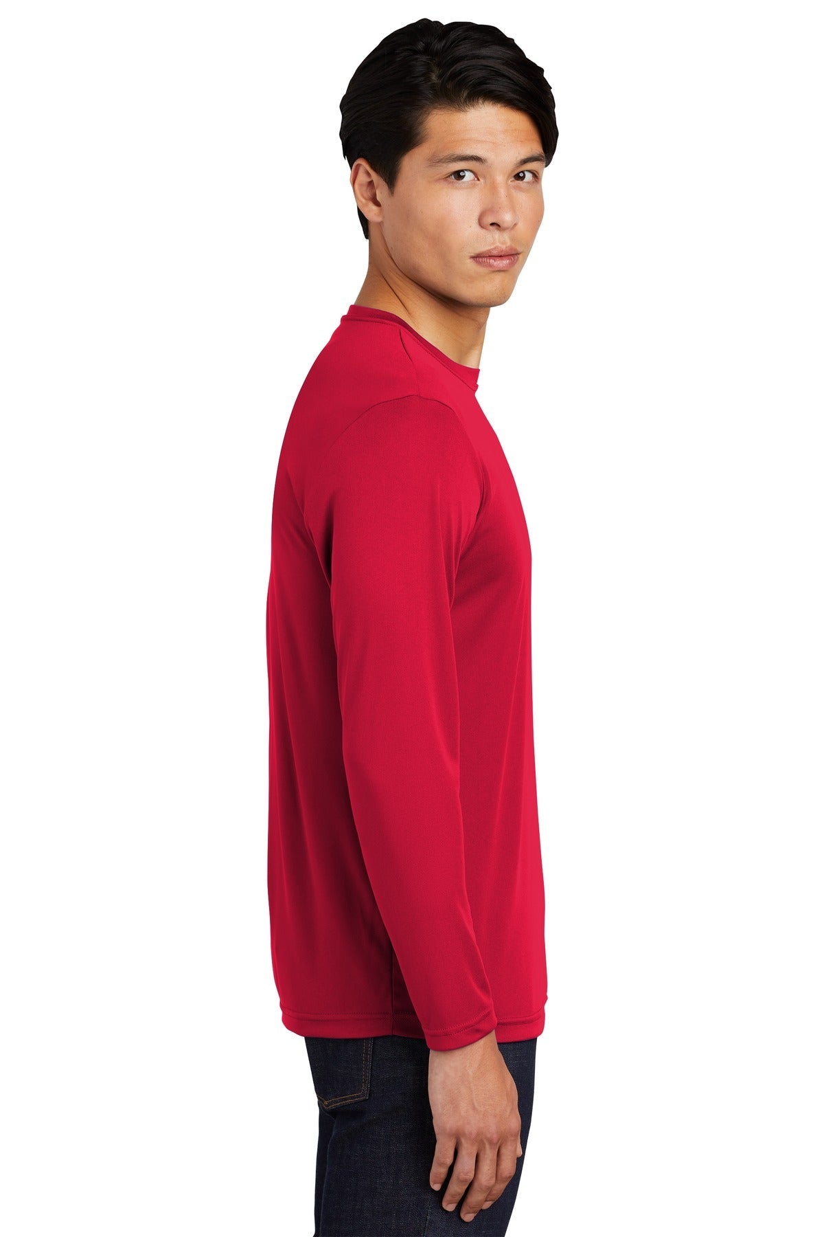 True Red Sport-Tek Long Sleeve PosiCharge Competitor Tee. ST350LS