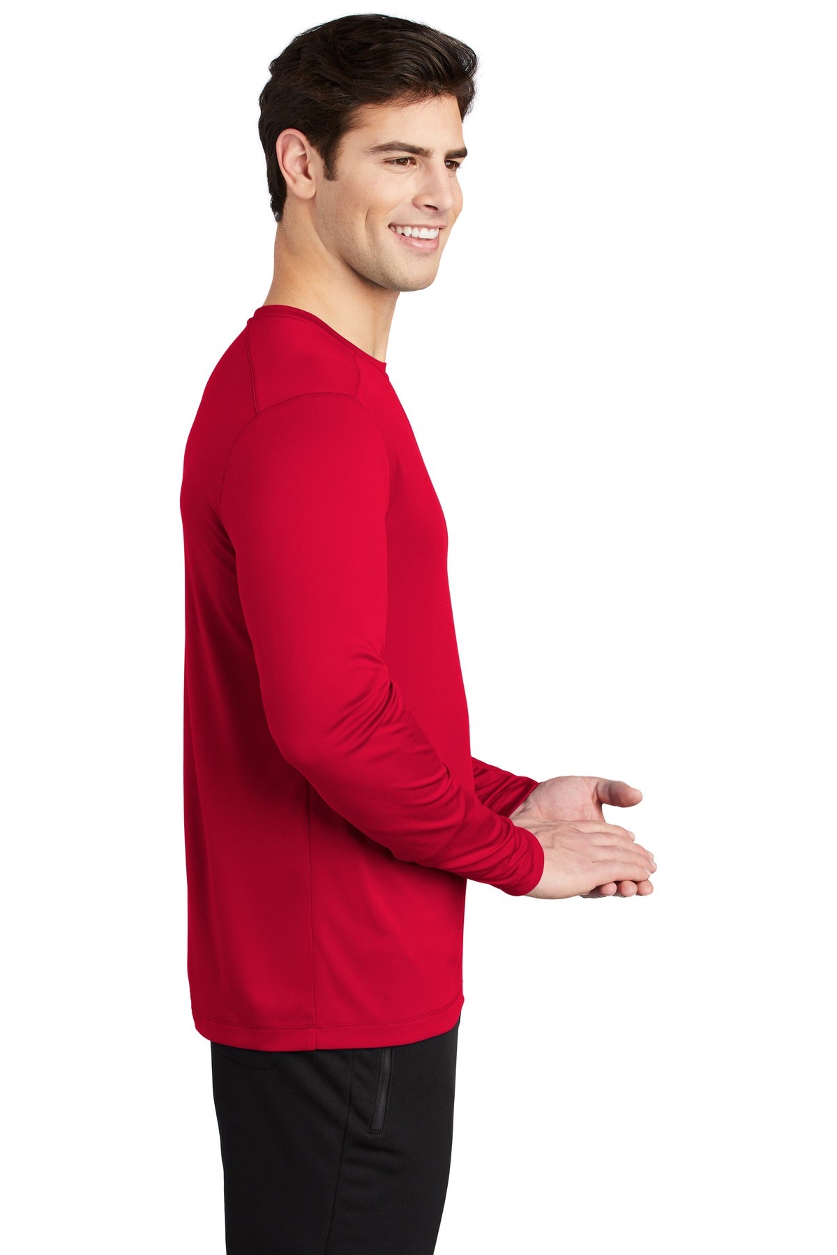 True Red Sport-Tek Posi-UV Pro Long Sleeve Tee. ST420LS