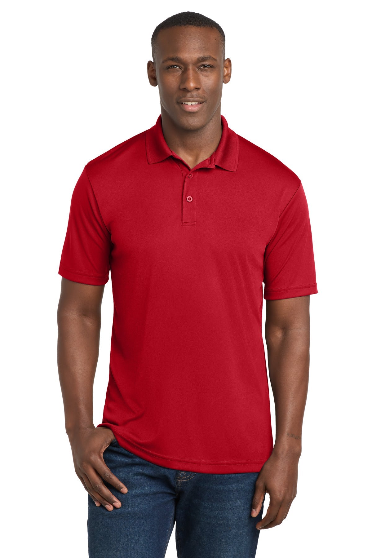 True Red Sport-Tek PosiCharge Competitor Polo. ST550