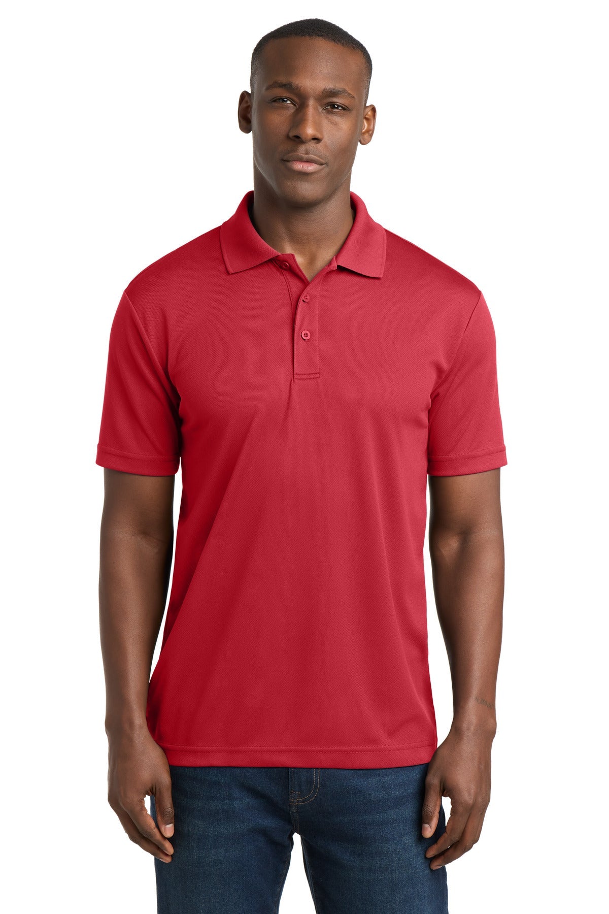 True Red Sport-Tek PosiCharge RacerMesh Polo. ST640