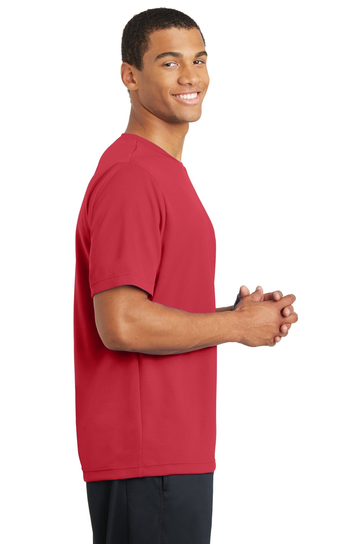True Red Sport-Tek PosiCharge RacerMesh Tee. ST340