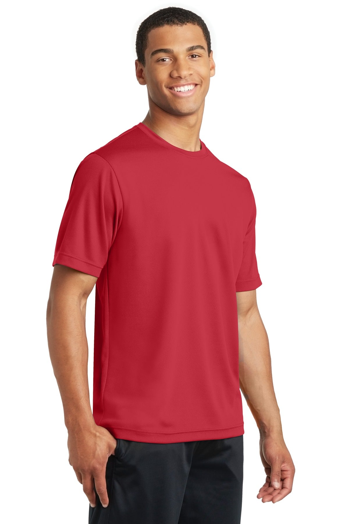 True Red Sport-Tek PosiCharge RacerMesh Tee. ST340