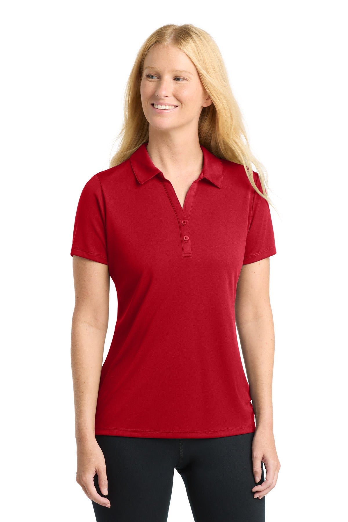 True Red Sport-Tek Women's PosiCharge Competitor Polo. LST550