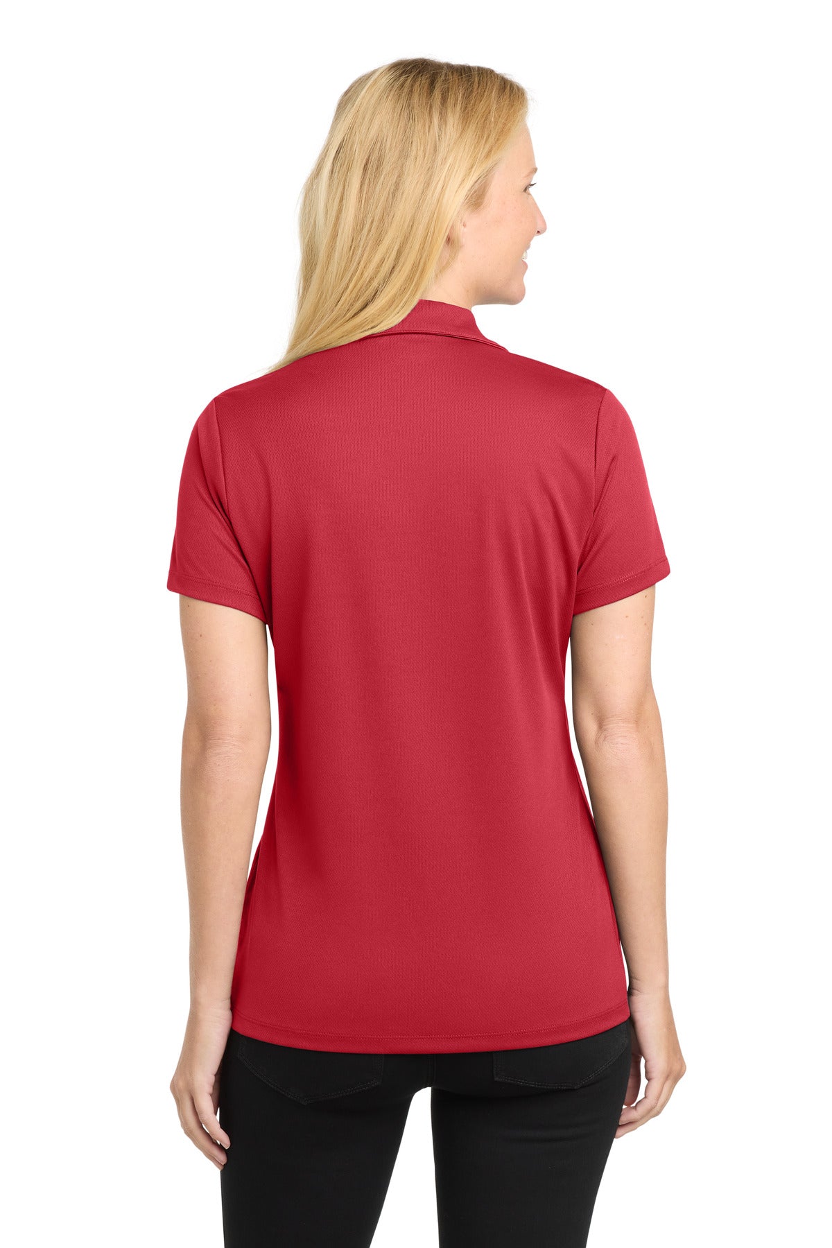 True Red Sport-Tek Women's PosiCharge RacerMesh Polo. LST640