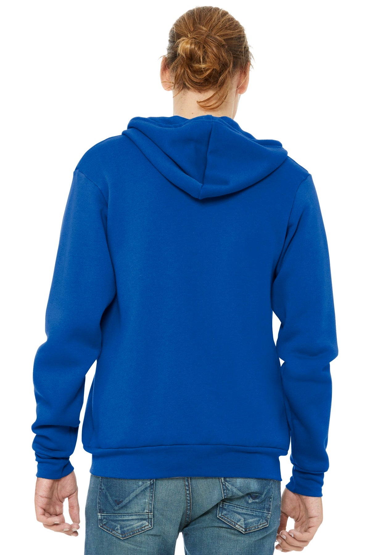 True Royal BELLA+CANVAS Unisex Sponge Fleece Full-Zip Hoodie. BC3739