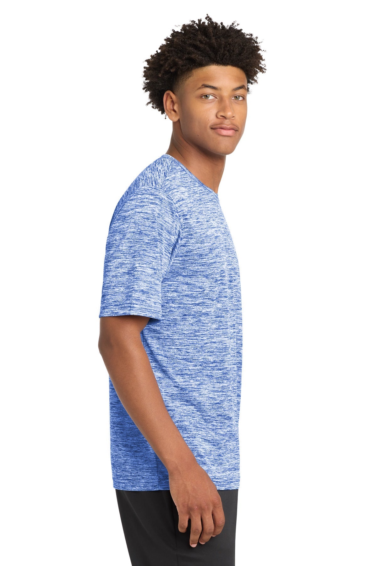 True Royal Ele Sport-Tek PosiCharge Electric Heather Tee. ST390