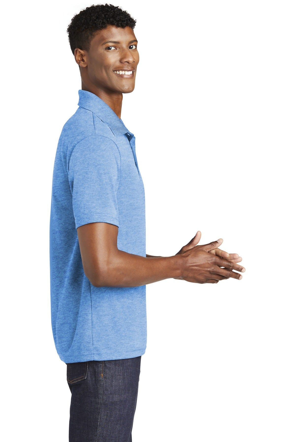 True Royal Hth Sport-Tek PosiCharge RacerMesh Polo. ST640