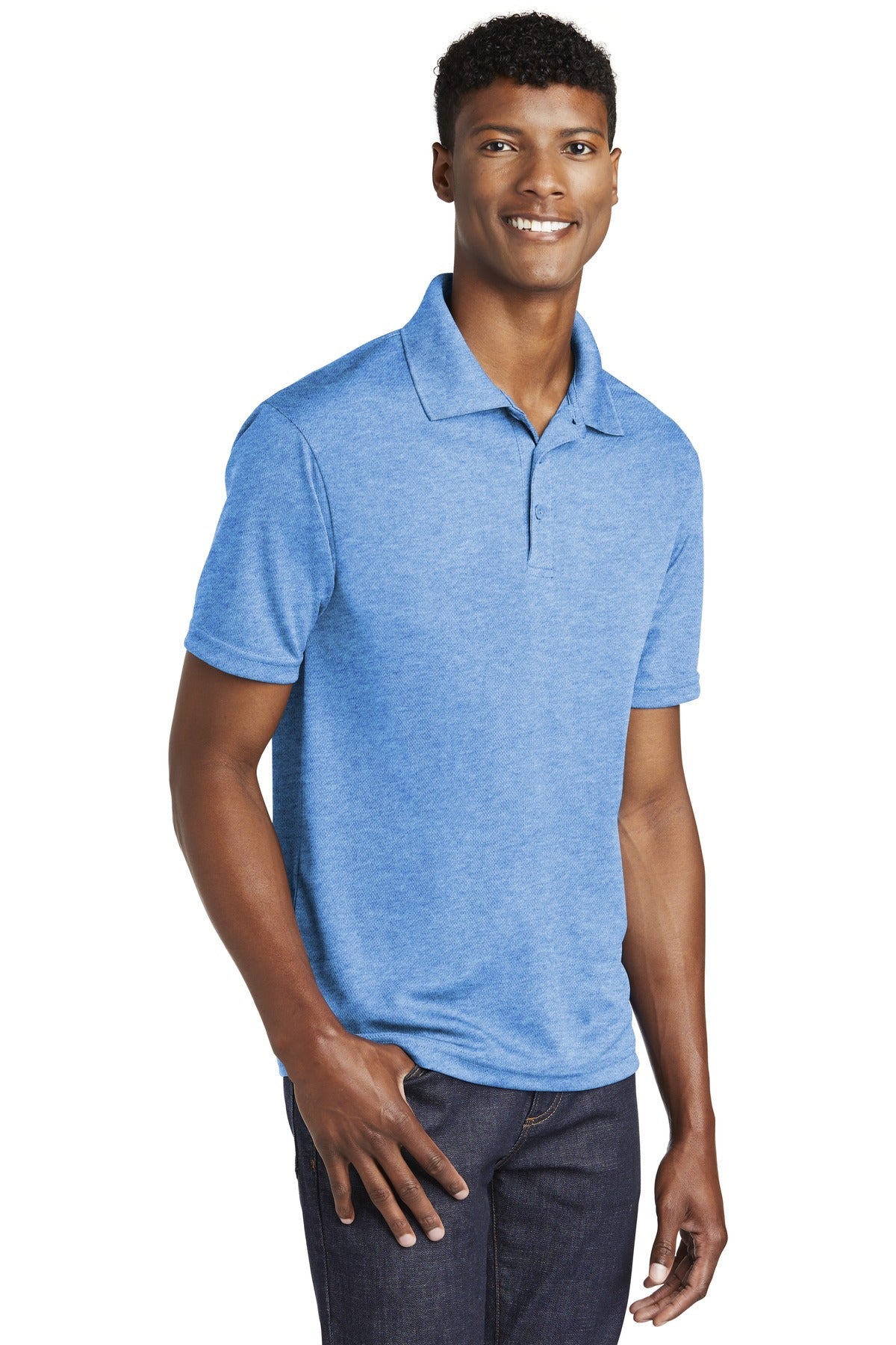 True Royal Hth Sport-Tek PosiCharge RacerMesh Polo. ST640