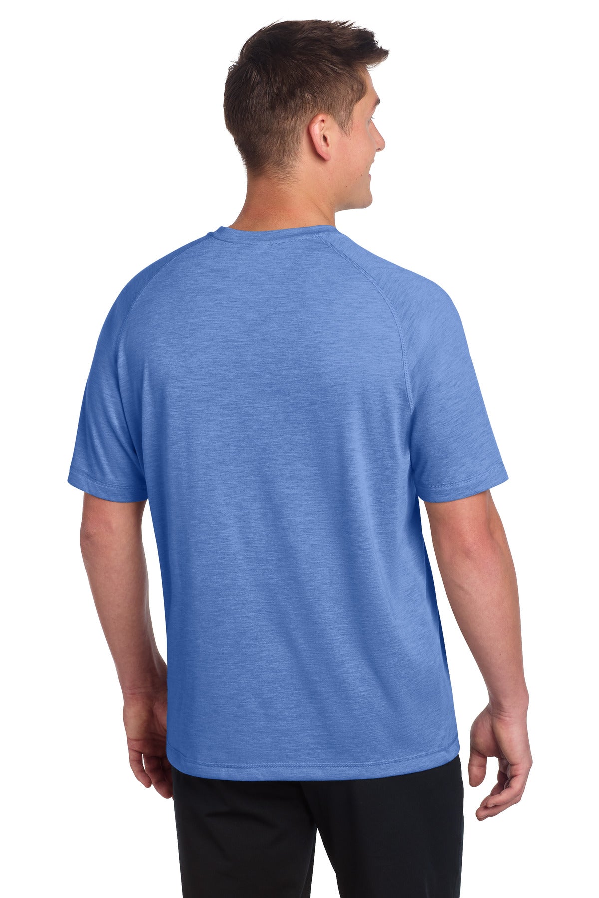 True Royal Hth Sport-Tek PosiCharge Tri-Blend Wicking Raglan Tee. ST400