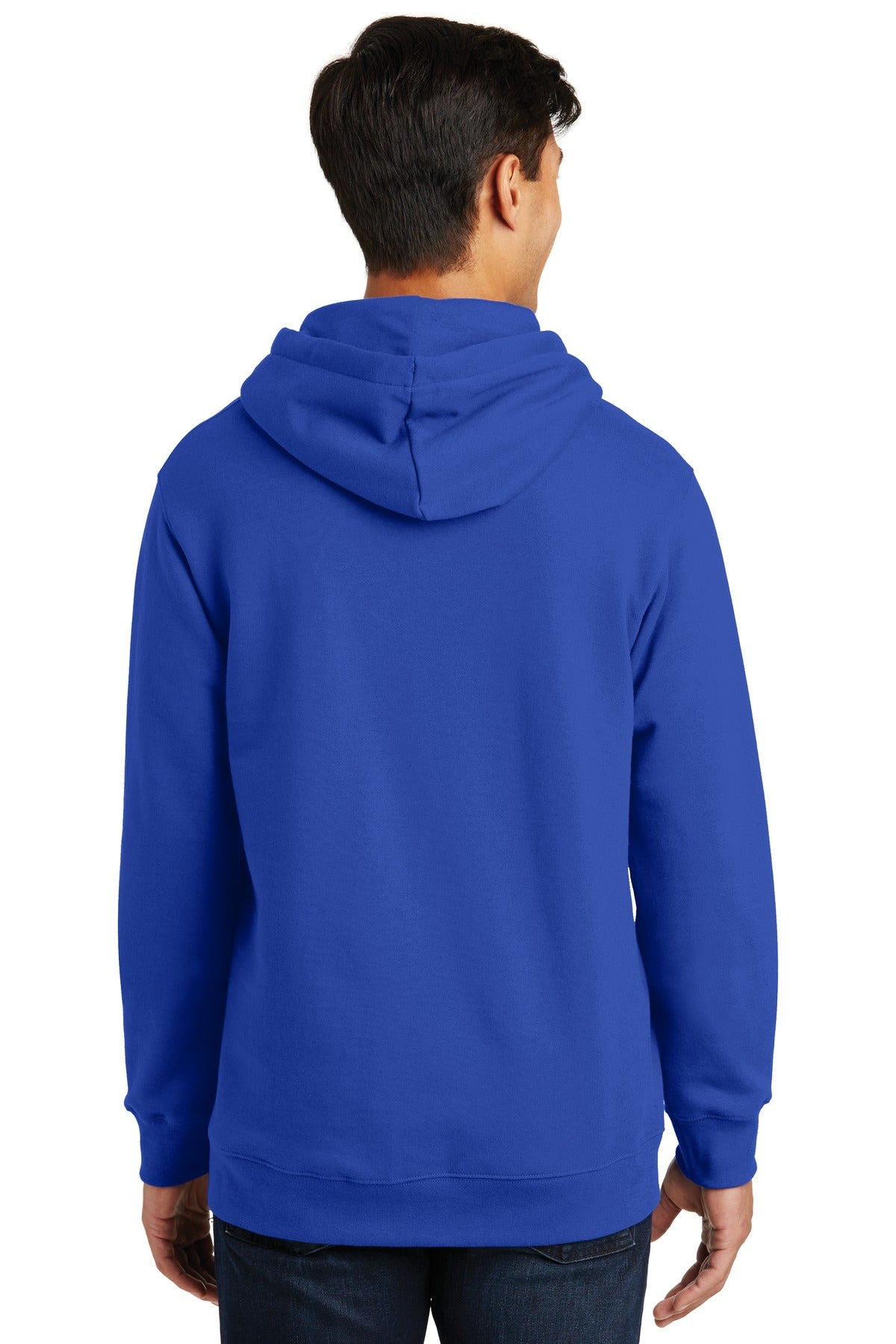 True Royal Port & Co Fan Favorite Fleece Pullover Hooded Sweatshirt. PC850H
