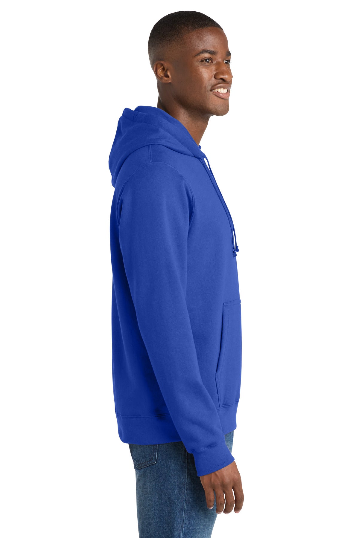 True Royal Port & Co Fan Favorite Fleece Pullover Hooded Sweatshirt. PC850H