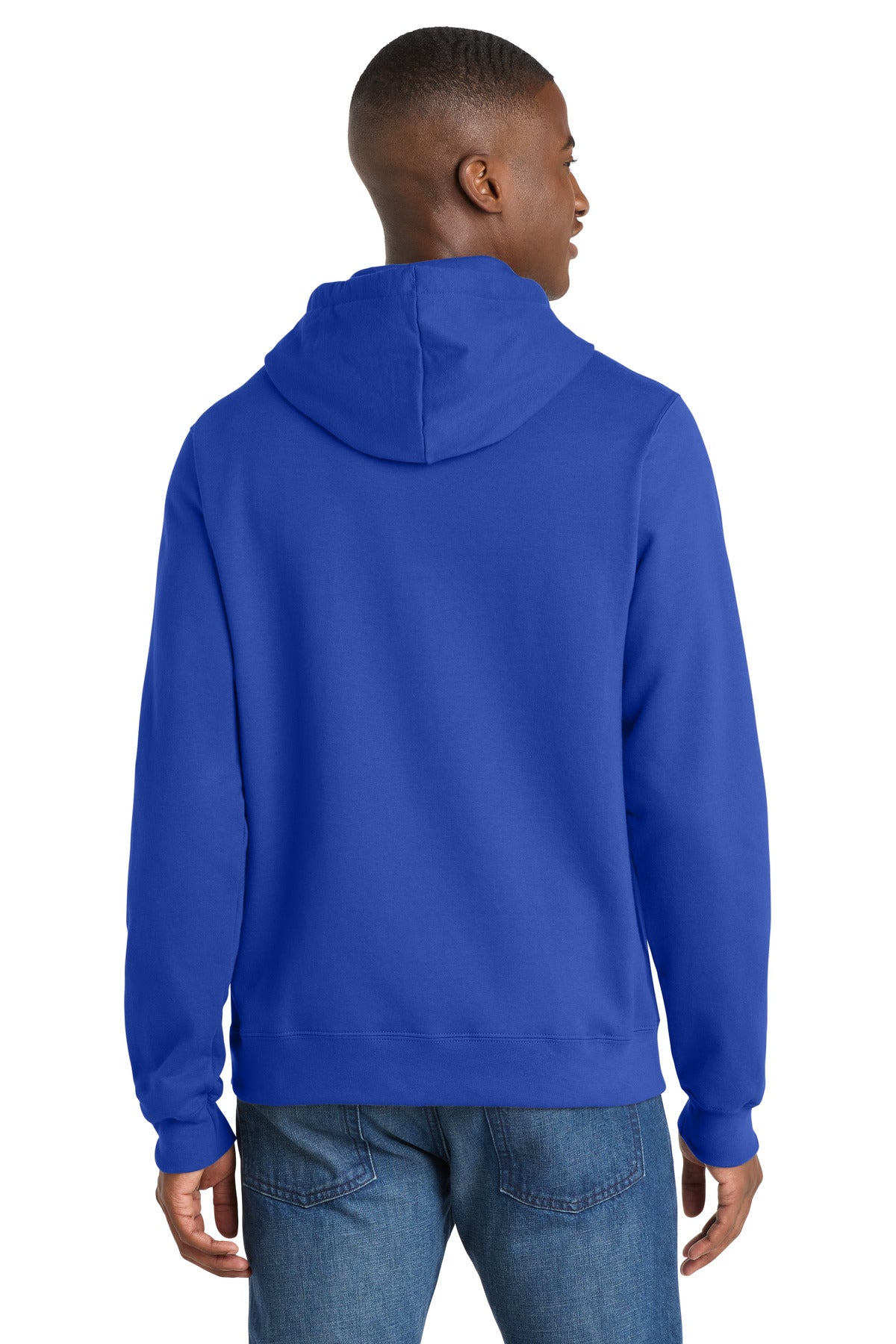 True Royal Port & Co Fan Favorite Fleece Pullover Hooded Sweatshirt. PC850H