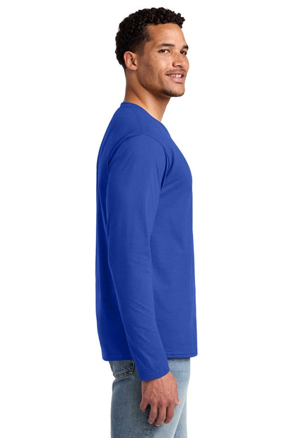 True Royal Port & Co Long Sleeve Fan Favorite Tee. PC450LS