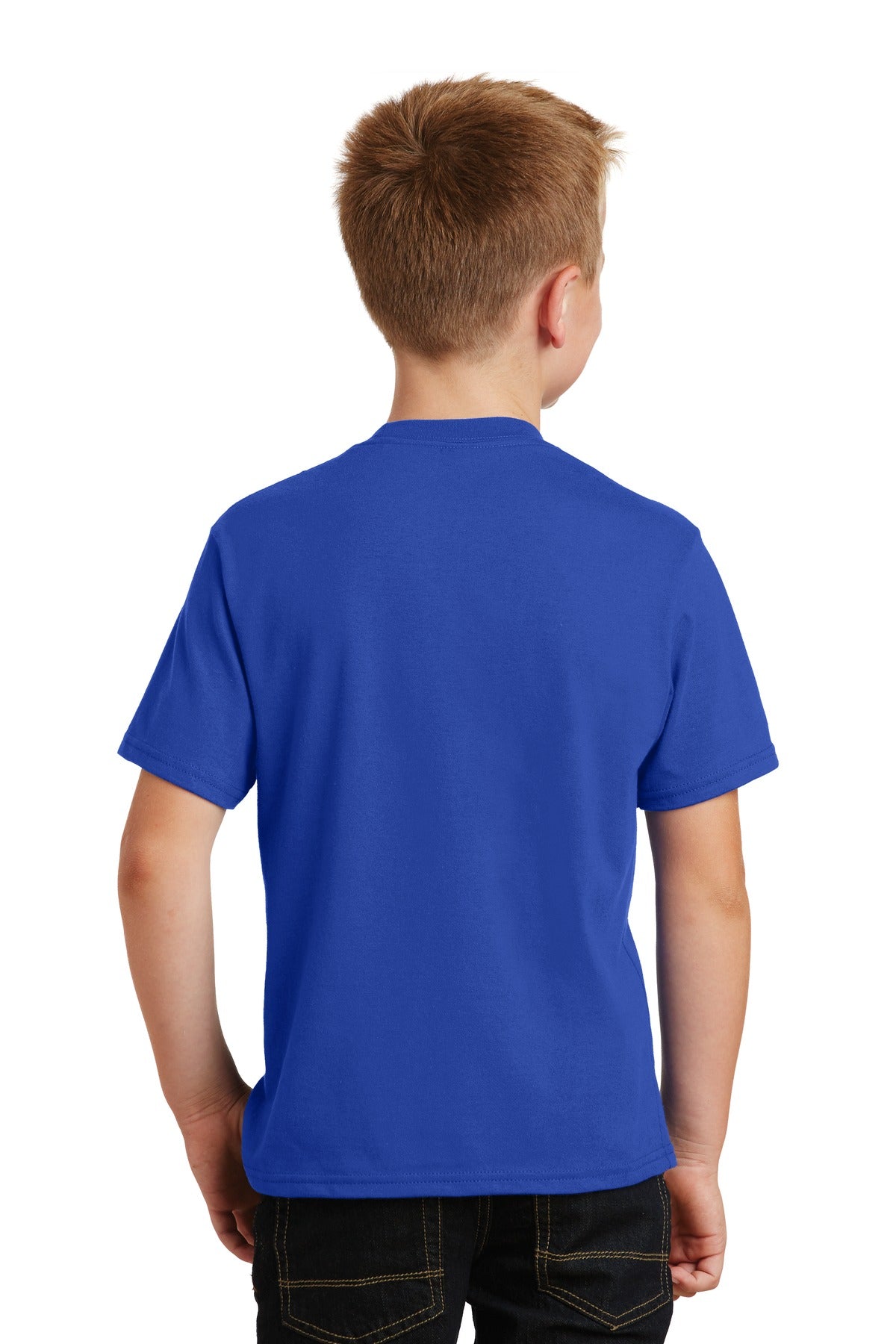 True Royal Port & Co Youth Fan Favorite Tee. PC450Y