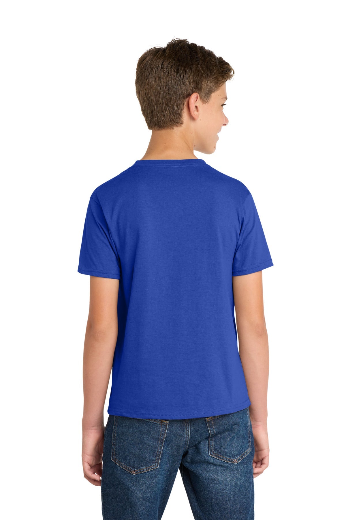 True Royal Port & Co Youth Fan Favorite Tee. PC450Y