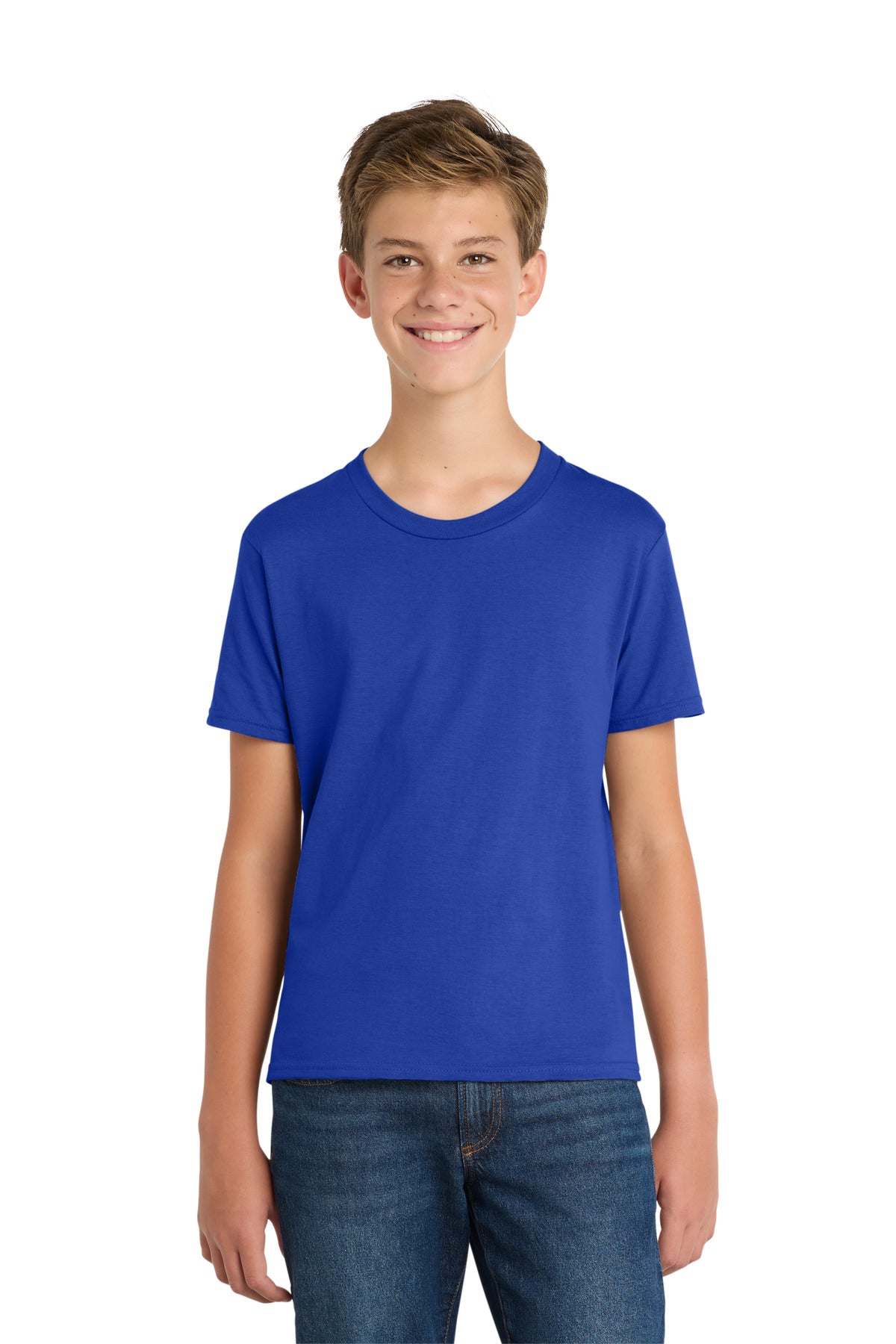 True Royal Port & Co Youth Fan Favorite Tee. PC450Y
