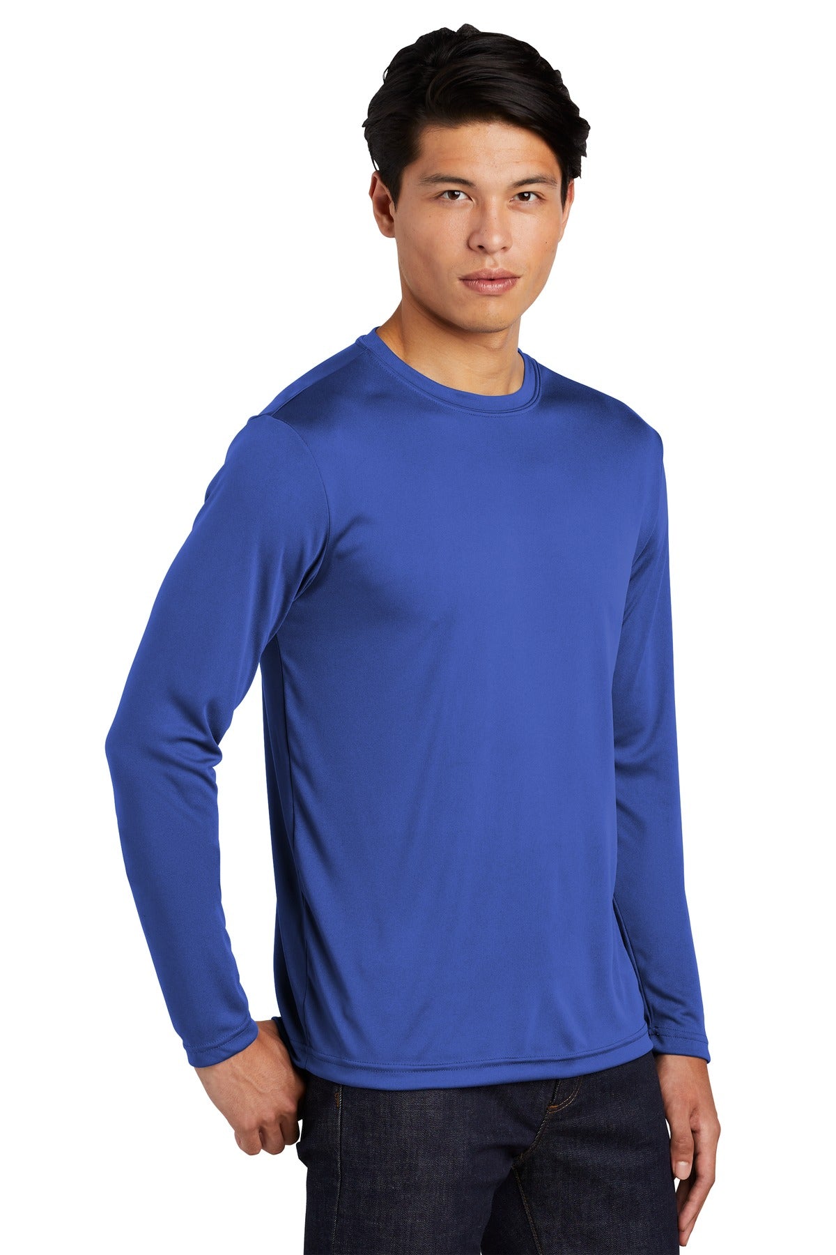 True Royal Sport-Tek Long Sleeve PosiCharge Competitor Tee. ST350LS