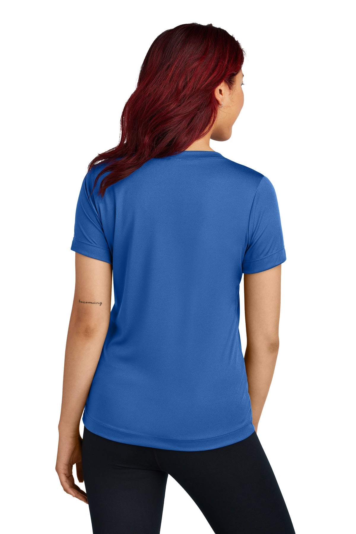 True Royal Sport-Tek Women's PosiCharge Competitor V-Neck Tee. LST353