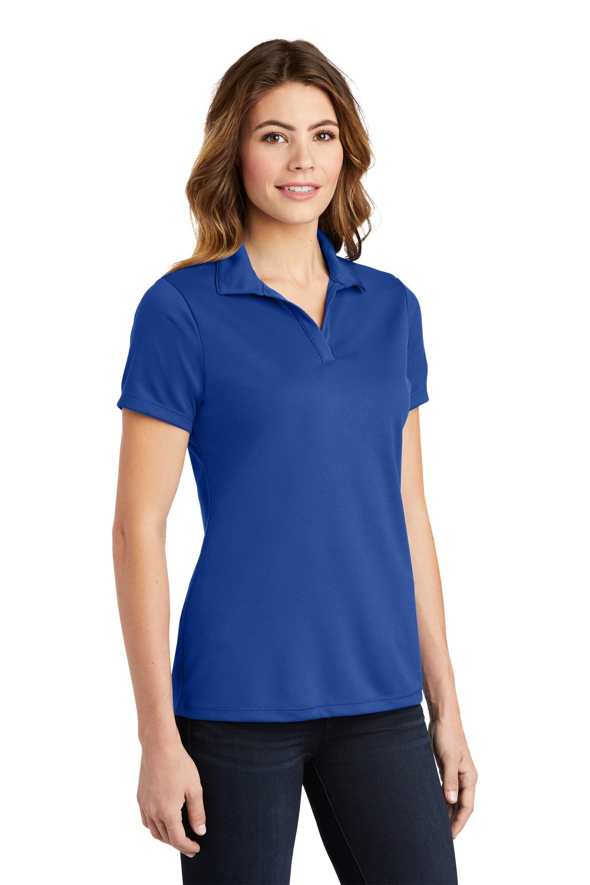 True Royal Sport-Tek Women's PosiCharge RacerMesh Polo. LST640