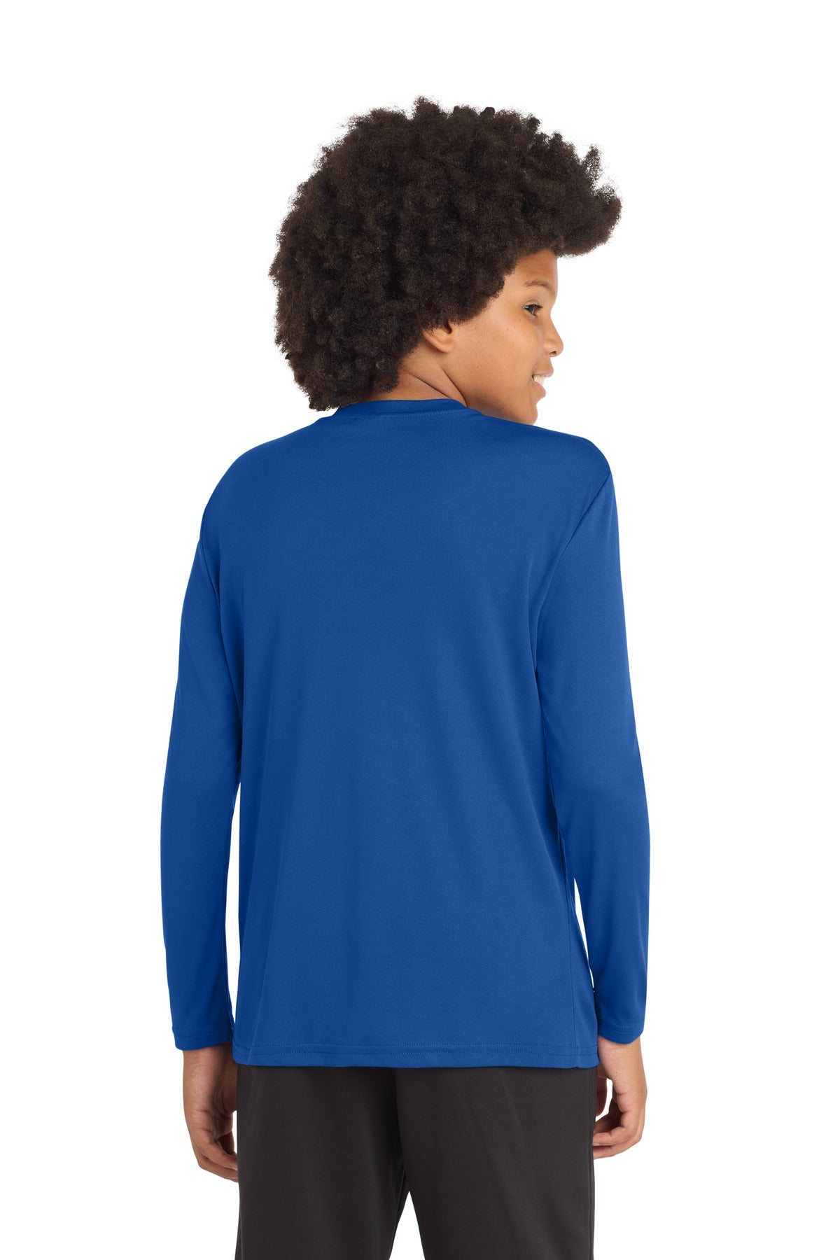 True Royal Sport-Tek Youth Long Sleeve PosiCharge Competitor Tee. YST350LS